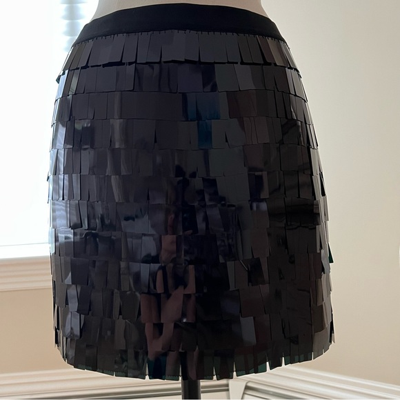 DKNY Black Rectangular Paillette Embellished Stretch Mini Skirt—NWT - Picture 5 of 14
